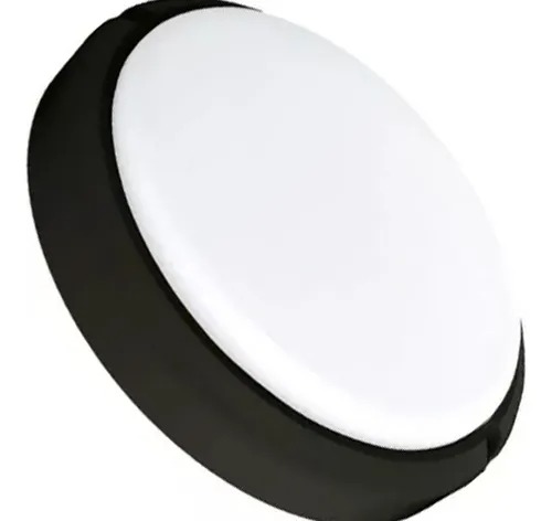 Tortuga Led Redonda Negra 15w Fría Interelec 403953