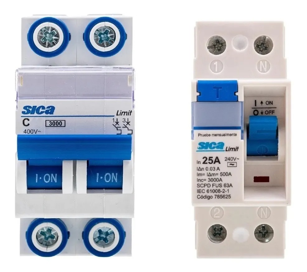 Termica 10a 15a 25a 32a + Disyuntor 25a Bipolar Sica